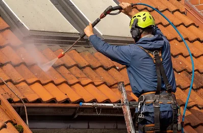 Démoussage et hydrofuge de toiture à Aubin